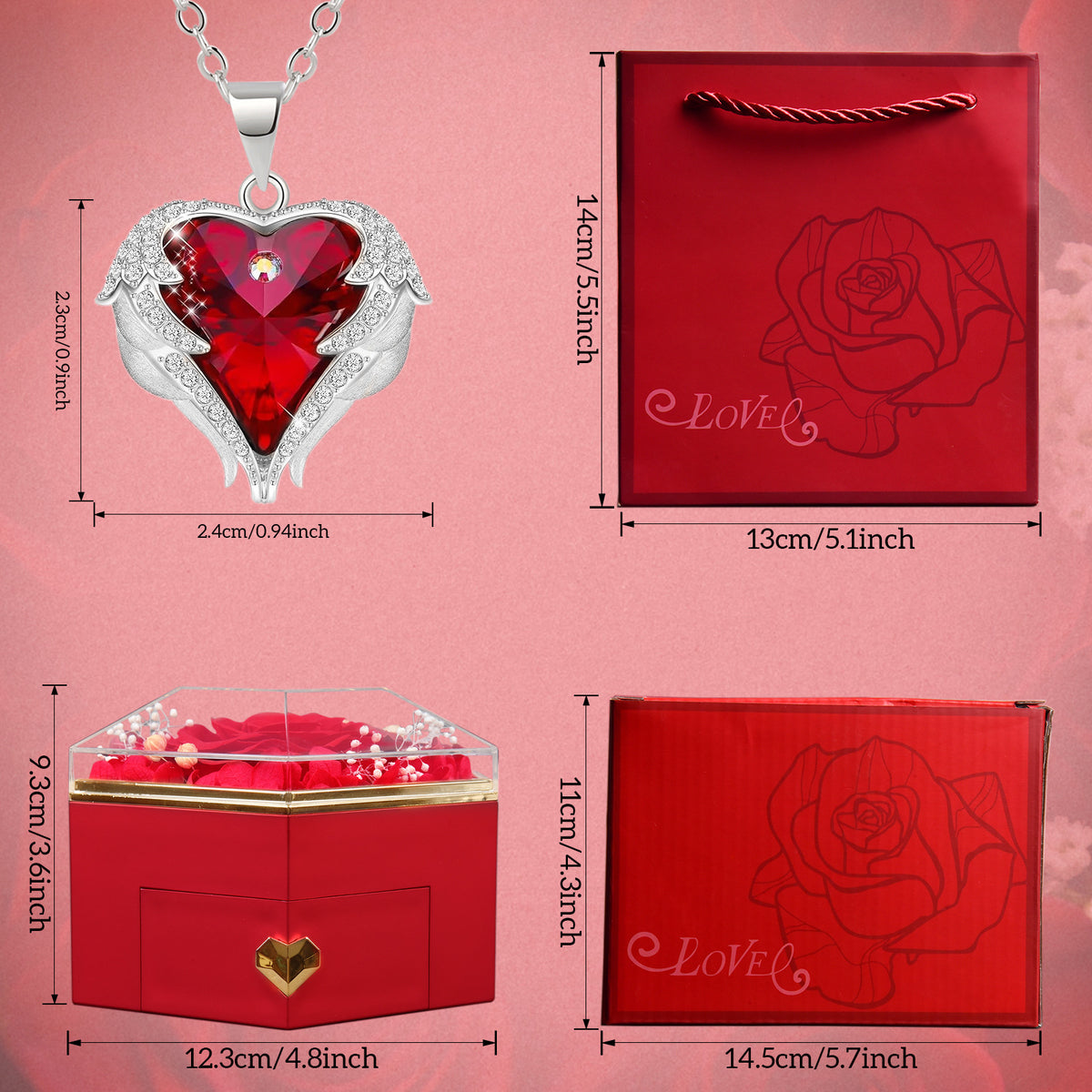 ギフトボックス ジュエリーボックス 人工の花 ギフト 誕生日プレゼント ルクスシャル LuxeChar