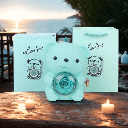 回転するクマのジュエリーボックス　ギフト　