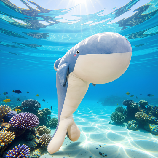ふわふわぬいぐるみ クジラ抱き枕　ぬいぐるみ　全5サイズ