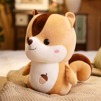 リス　ぬいぐるみ　かわいい　25cm　30cm　40cm　50cm　60cm　グレー　ブラウン - ルクス・シャル　Luxe Char