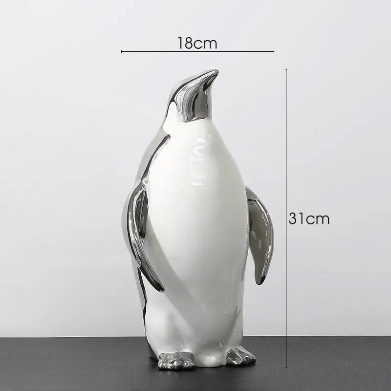 ペンギン　置物　リッチ　ゴールド　シルバー　