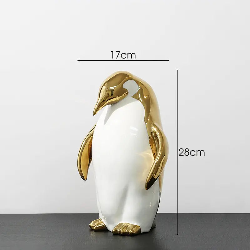 ペンギン　置物　リッチ　ゴールド　シルバー　