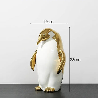 ペンギン　置物　リッチ　ゴールド　シルバー　
