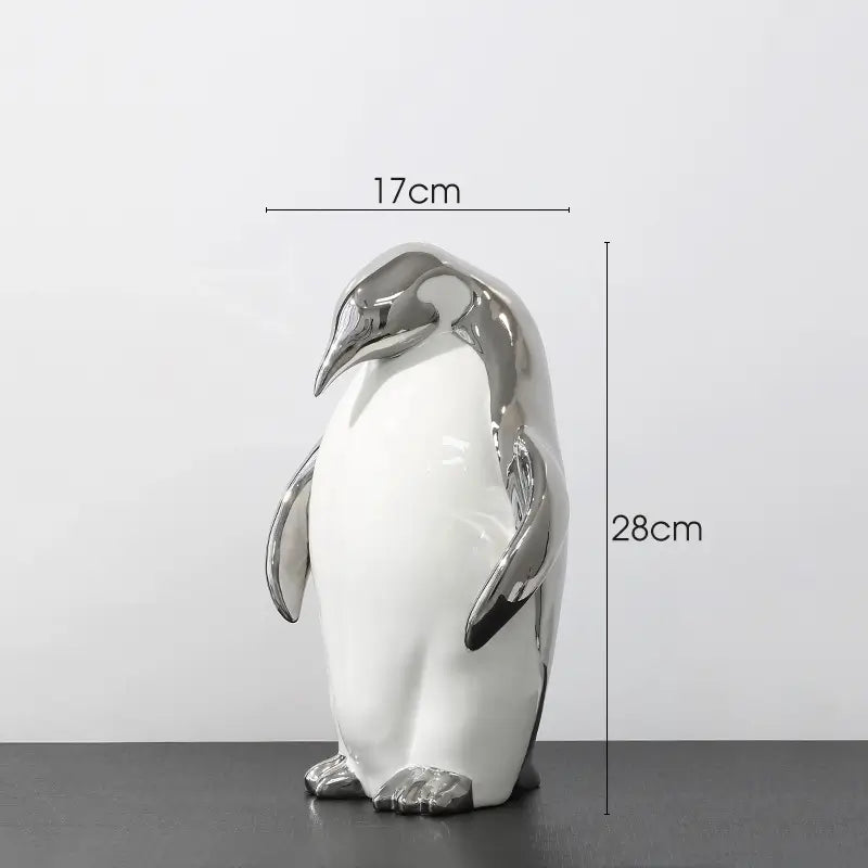 ペンギン　置物　リッチ　ゴールド　シルバー　