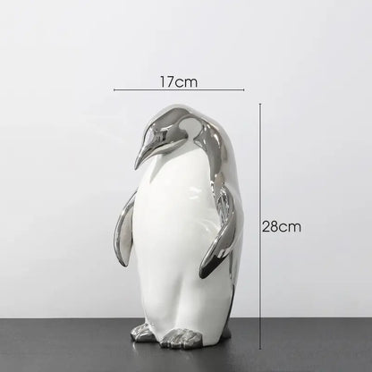 ペンギン　置物　リッチ　ゴールド　シルバー　