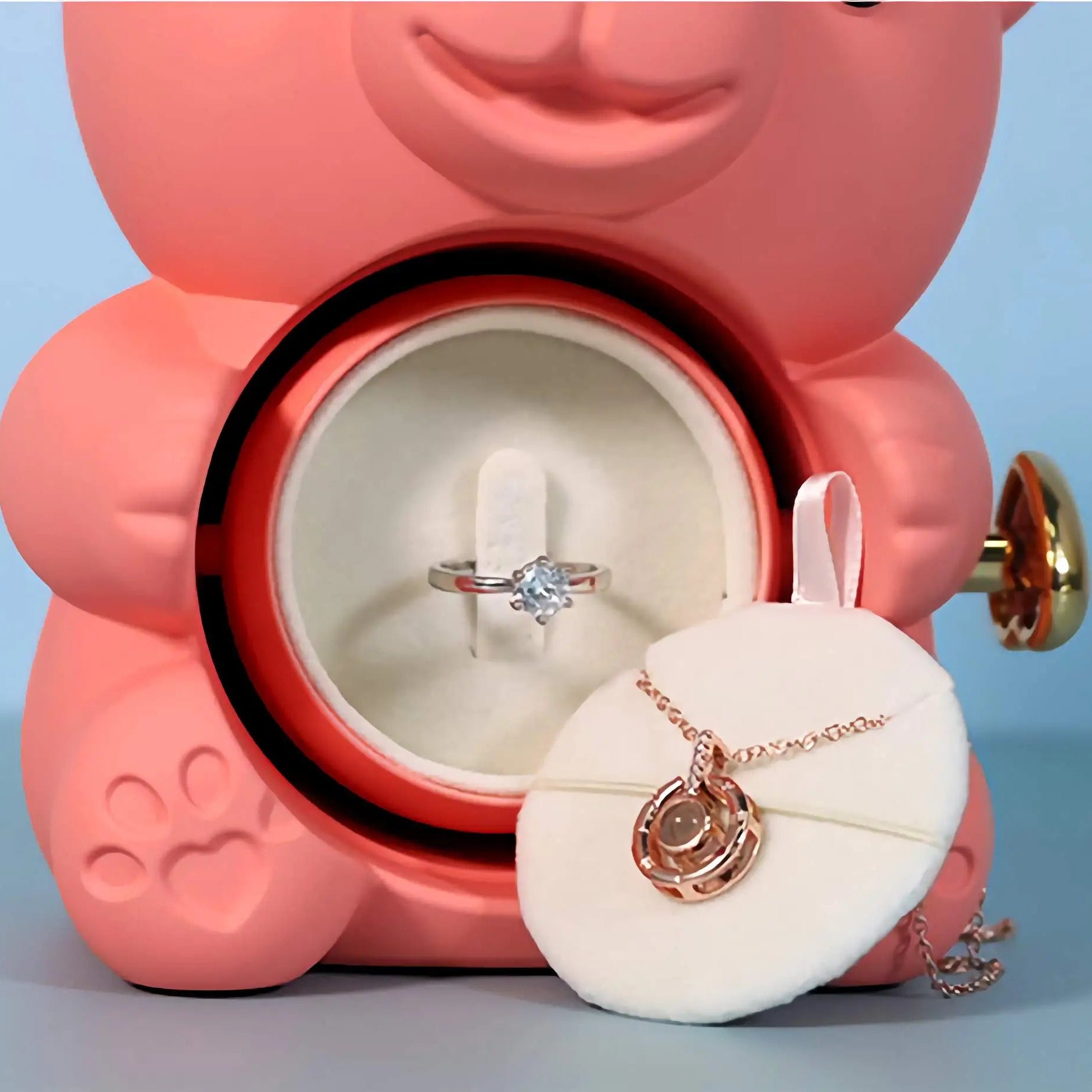 回転するクマのギフトボックス ジュエリーボックス　ギフト　誕生日プレゼント - ルクスシャル　LuxeChar