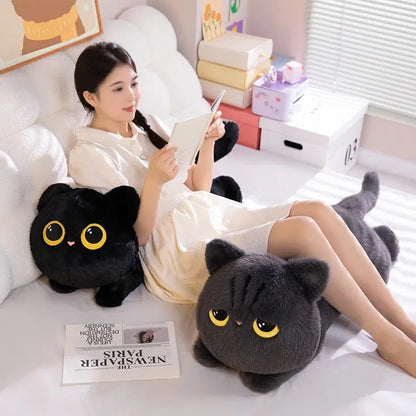 ネコ ぬいぐるみ 抱き枕 50cm 70cm 90cm ブラック グレー