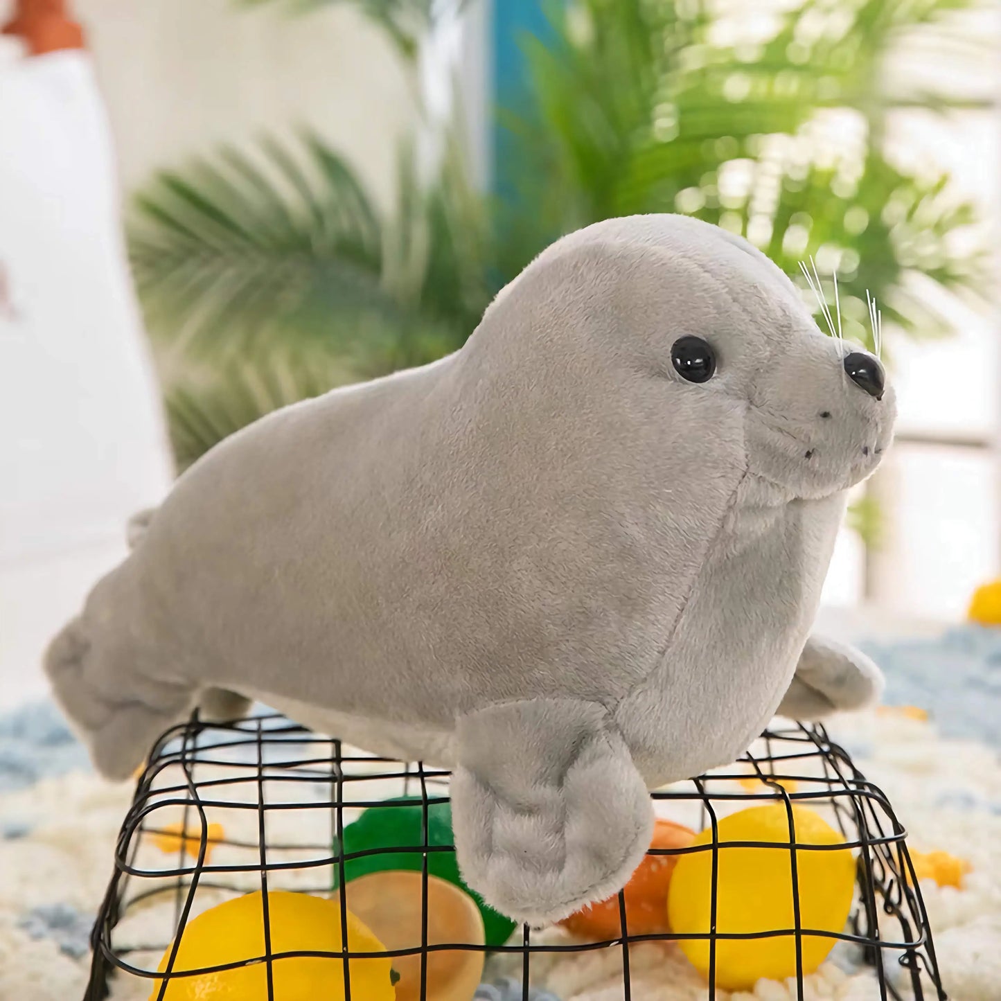 ぬいぐるみ アザラシ  小さい グレー 25cm