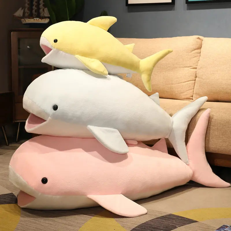 ぬいぐるみ サメ 大きい 55cm 70cm 120cm 150cm ライトブルー ピンク イエロー
