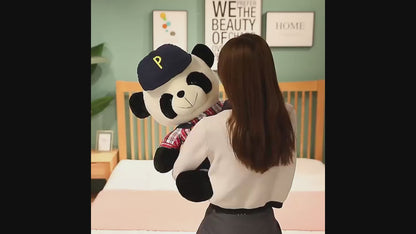 Panda Stofftier süßer Overall oben 30cm 35cm 50cm 70cm